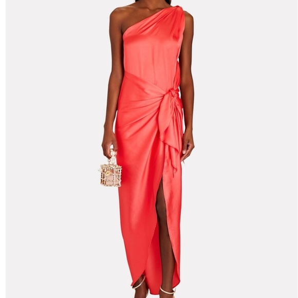 Baobab Marea Satin One Shoulder Dress Size M worn once! - Picture 3 of 5